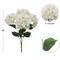 Soft White Hydrangea Bush with 5 Silk Flowers & Leaves by Floral Home®